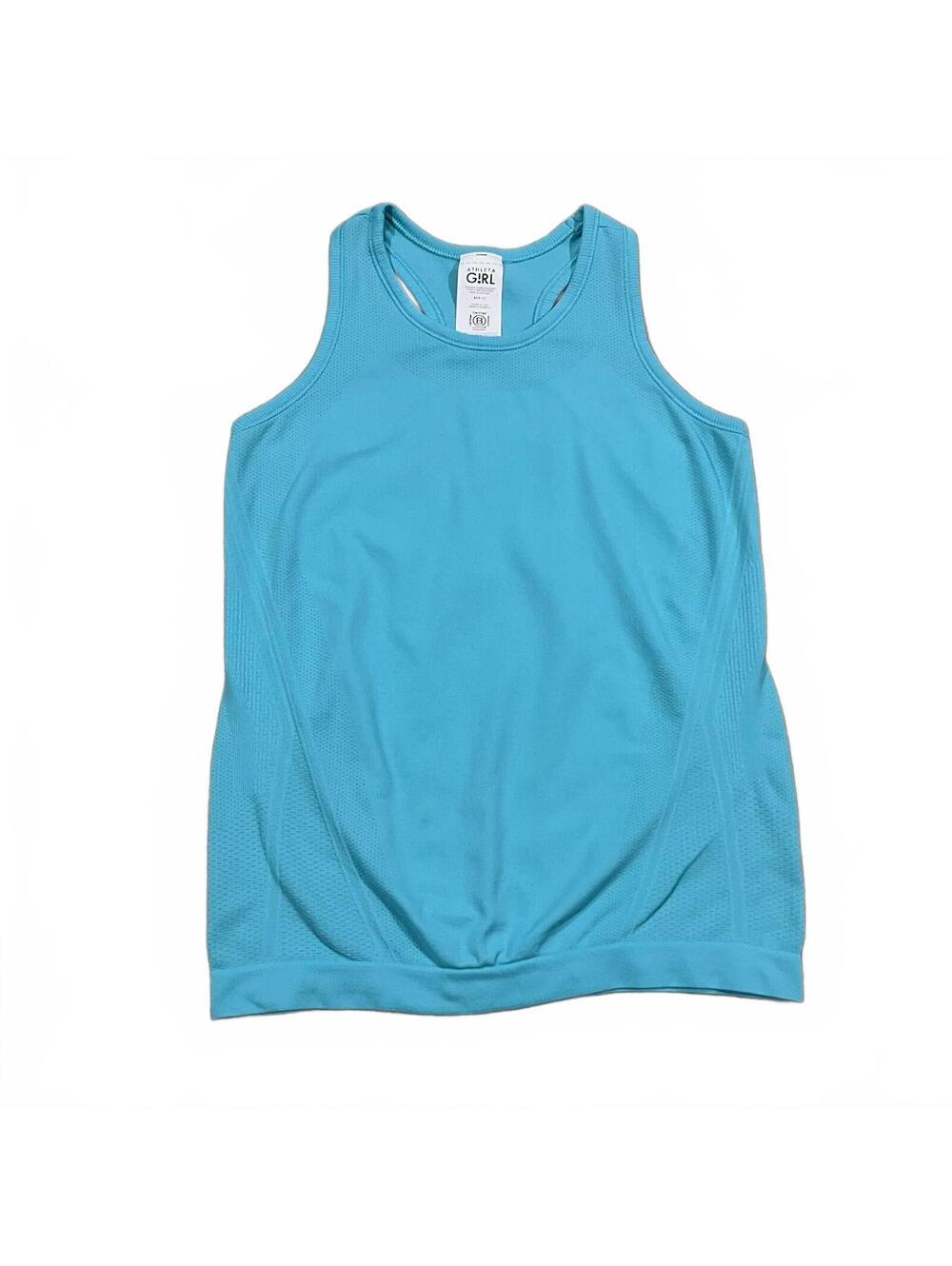 Athleta Girl Power Up Seamless Tank Top Size M 8-10 Blue
